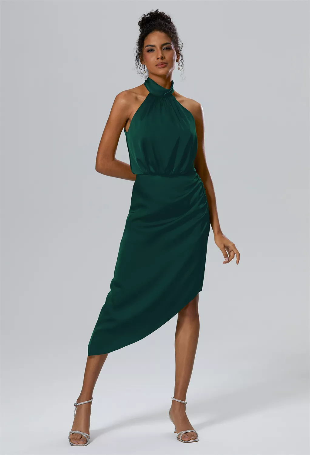 AW Ulrica Hunter Green  Cocktail Wedding Guest Dresses